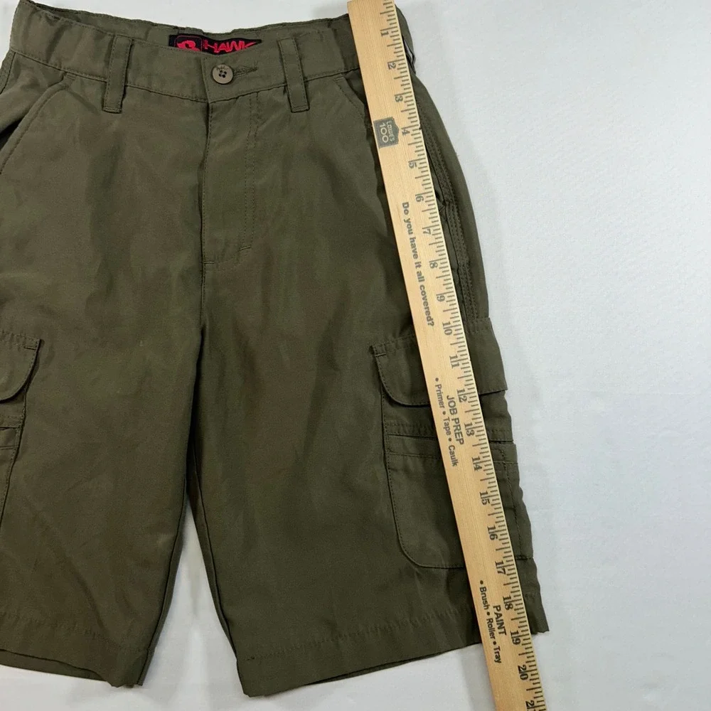 Tony Hawk Boys Olive Green Cargo Shorts Size 8 HK042820-05 Skater Utility